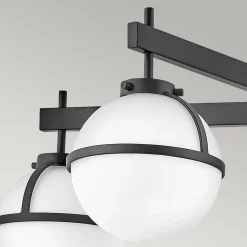 Loftlamper ^ HINKLEY Hollis loftlampe, 5 lyskilder, sort/opal