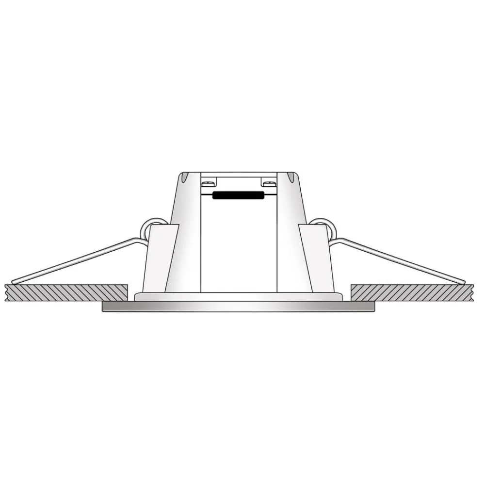 Nedgravet Udebelysning|Udendørs Loftlamper ^ Ledino Holstein LED indbygningslampe IP65 116° stiv stål