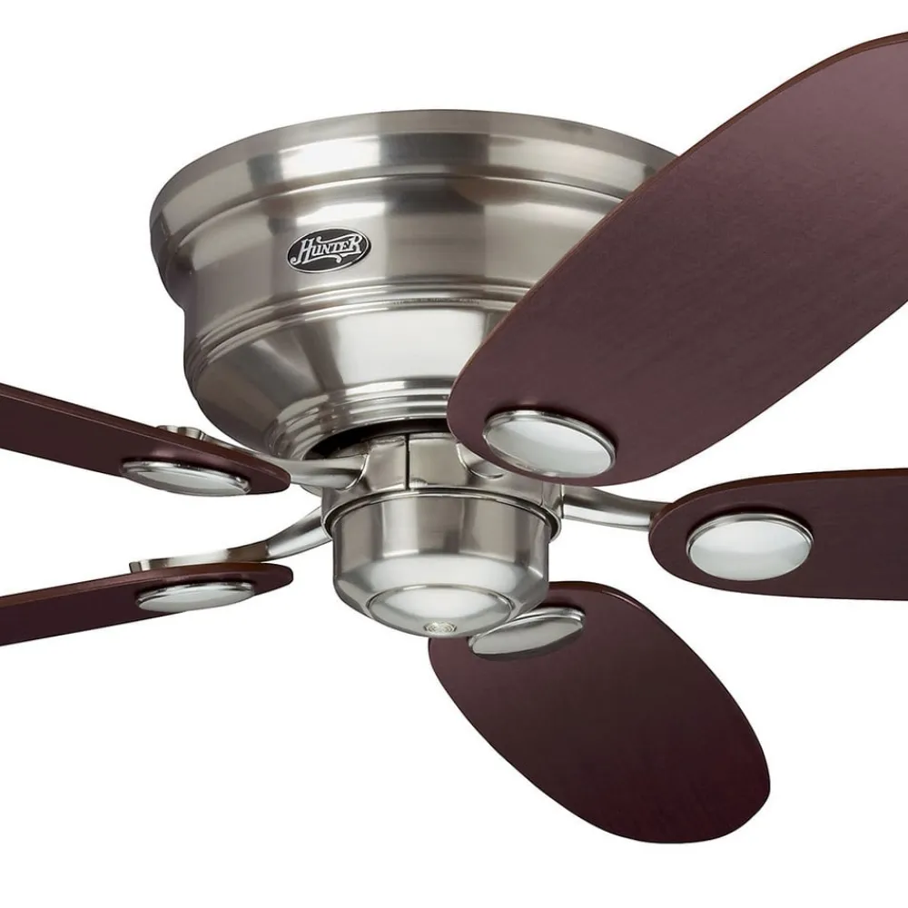 Loftventilatorer ^ Hunter Low Profile III Ventilator brun/ahorn