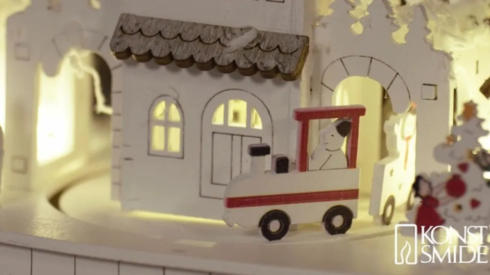 Konstsmide Christmas Julepynt|Vinduesdekoration > Hus og Kirke LED-adventsstage, batteridrift