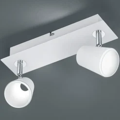 Trio Lighting Spotlights > Hvid kromfarvet LED-væglampe Narcos 2 lyskilder