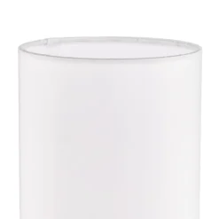Brilliant Bordlamper > Hvid tekstil bordlampe Clarie