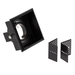 FARO BARCELONA Indbygningsspots|Spotlights > Hyde spot 1 lyskilde kantet drejelig sort