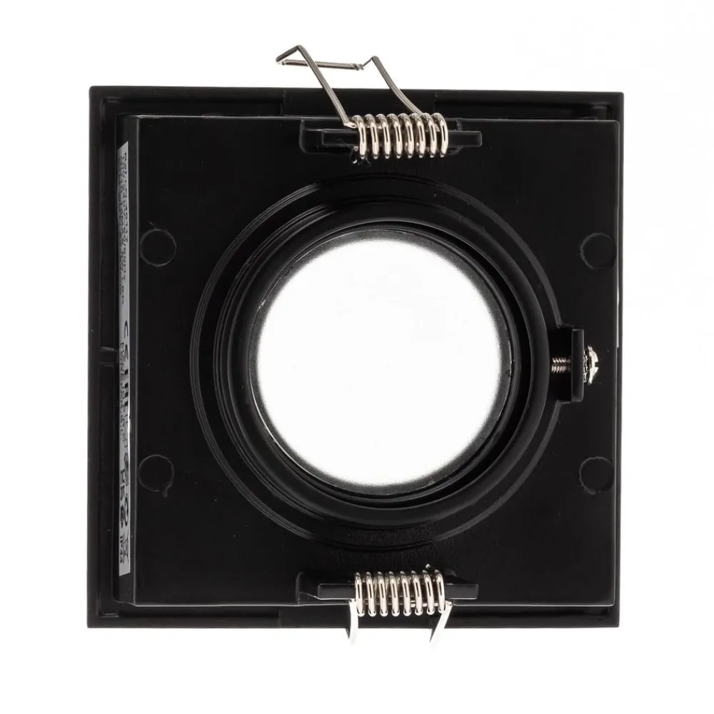 Loftlamper|Indbygningsspots ^ FARO BARCELONA Hyde spot 1 lyskilde stel kantet IP44 sort