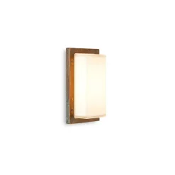 Væglamper ^ Moretti Luce Ice Cubic 3410 udendørs væglampe, antik messing