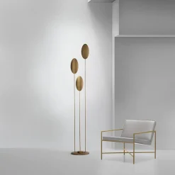 ICONE Gulvlamper|Gulvlamper > Masai LED-gulvlampe 927, bronze, 3 lyskilder