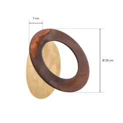 Væglamper ^ ICONE Vera LED-væglampe 930 Ø26cm guld/rust
