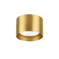 Loftlamper ^ Ideallux Ideal Lux downlight Spike Round, messingfarvet, aluminium, Ø 10 cm
