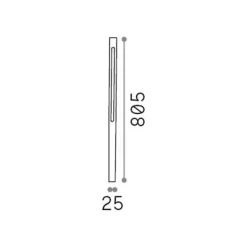Ideallux Udendørs Spot|Gadebelysning > Ideal Lux LED-gadelampe Jedi antracit metal Højde 80,5 cm