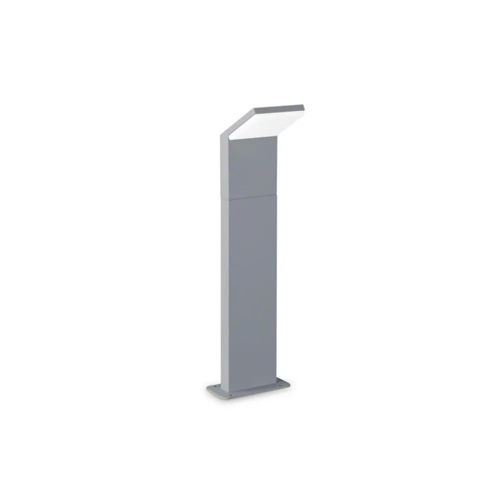 Gadebelysning ^ Ideallux Ideal Lux LED-gadelampe Stil grå, højde 50 cm aluminium 3.000 K