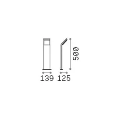 Ideallux Gadebelysning > Ideal Lux LED-gadelampe Style hvid, højde 50 cm aluminium 3.000 K