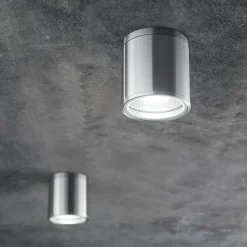 Udendørs Loftlamper ^ Ideallux Ideal Lux loftlampe Gun, aluminiumgrå, IP44, GU10