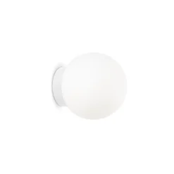 Væglamper ^ Ideallux Ideal Lux Mapa væglampe, Ø 10 cm, opalglas, hvid, kugle