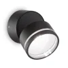 Væg- Og Spejllamper ^ Ideallux Ideal Lux Omega Round LED-væglampe, 4.000 K, sort