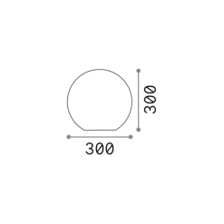 Udendørs Spot ^ Ideallux Ideal Lux Sole lampe med jordspyd, hvid, plast, Ø 30 cm