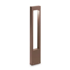 Ideallux Gadebelysning > Ideal Lux Vega vejlampe, brun, aluminium, højde 80 cm