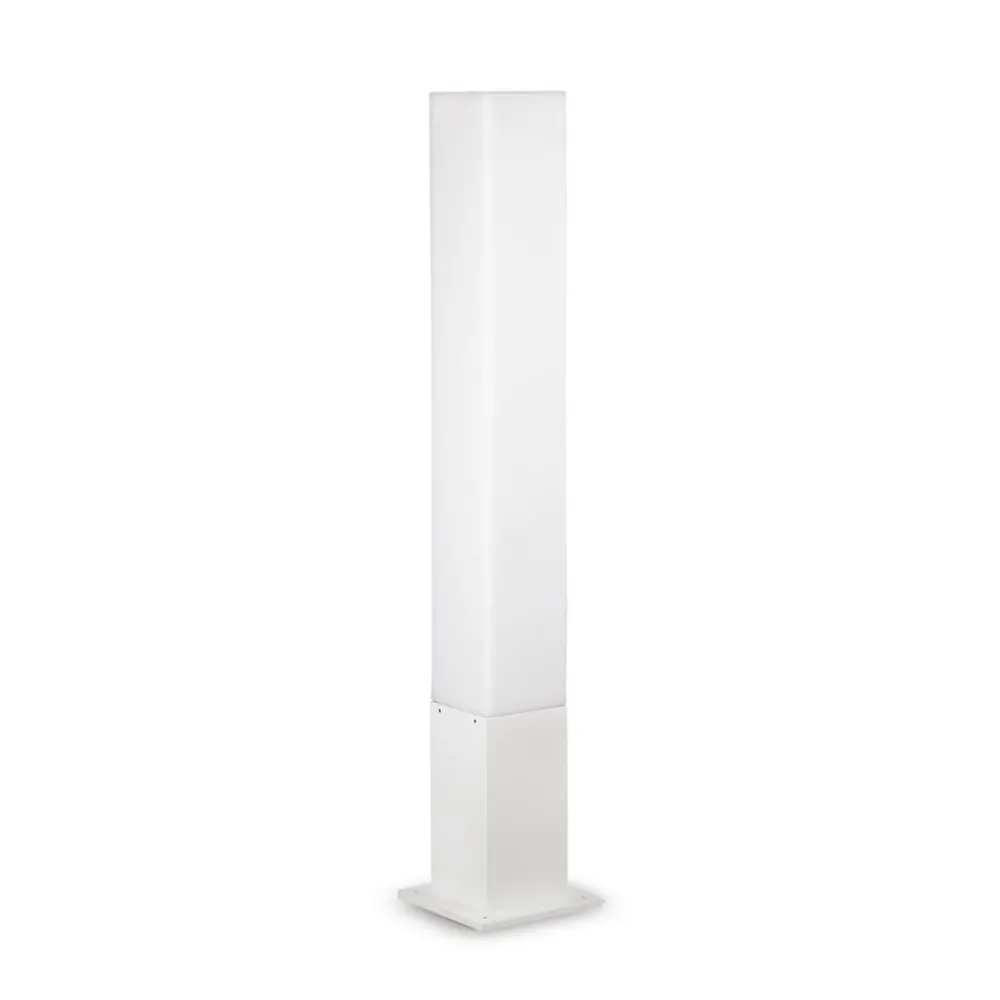 Gadebelysning ^ Ideallux Ideal Lux vejlampe Edo square, hvid, GX53