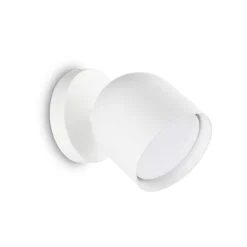 Ideallux Væglamper|Væglamper > Ideal Lux væglampe Dodo, hvid, 1 lyskilde, metal Ø 8,5 cm