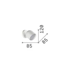 Ideallux Væglamper|Væglamper > Ideal Lux væglampe Dodo, hvid, 1 lyskilde, metal Ø 8,5 cm