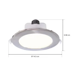Deko-Light Loftlamper|Indbygningsspots > Indbygget loftlampe med LED Acrux, Ø 15 cm, sølvfarvet mat, CCT