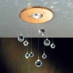 Indbygningsspots|Spotlights ^ ORION Indbygningslampe Feng Shui, Swarovski, guld