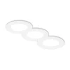 Loftlamper|Indbygningsspots ^ Briloner Indbygningslampe Jeft, Ø 9 cm, hvid, sæt med 3, tænd/sluk, fast