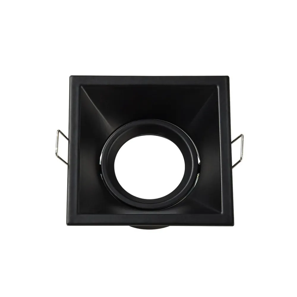 Indbygningsspots ^ Searchlight Indbygningslampe Slim Trim Square, sort, 9 x 9 cm, aluminium, GU10