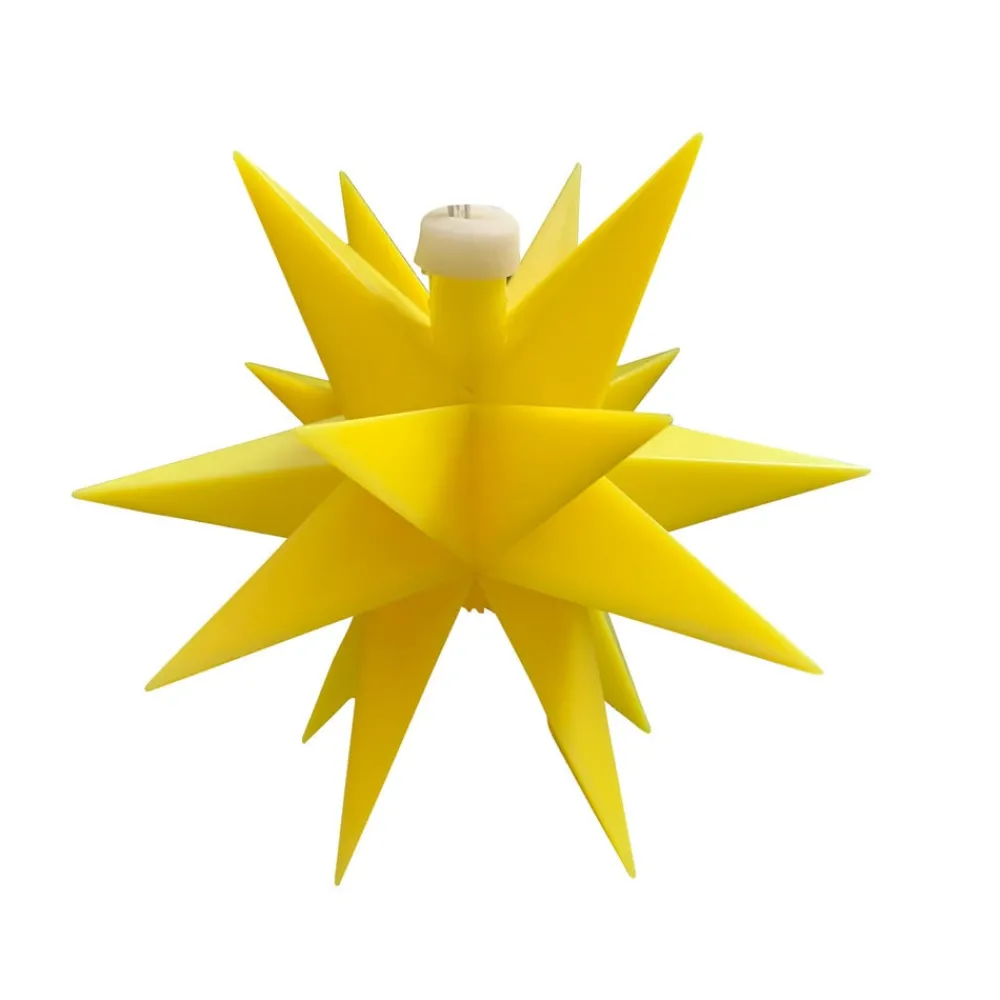 Deco Trend Julepynt|Julestjerner > Indendørs LED-stjerne, 18 takker, Ø 12 cm, gul