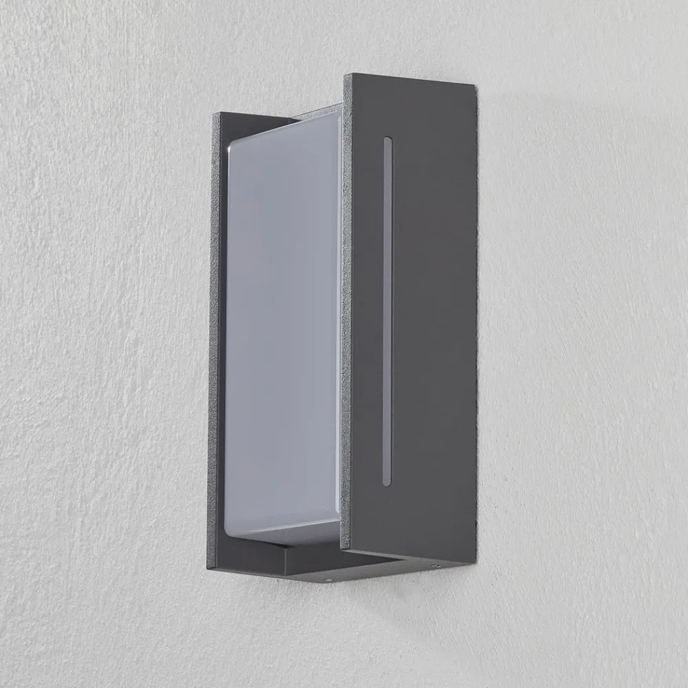 Væglamper ^ Trio Lighting Indus udendørs LED-væglampe, antracit