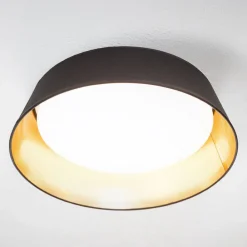 Reality Leuchten Loftlamper > I sort-guld – rund LED-loftlampe Ponts