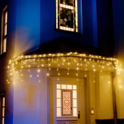 Konstsmide Christmas Julepynt|Lysnet, Lysforhæng > Isregn LED-lysforhæng, varmhvid, hvid, 3m