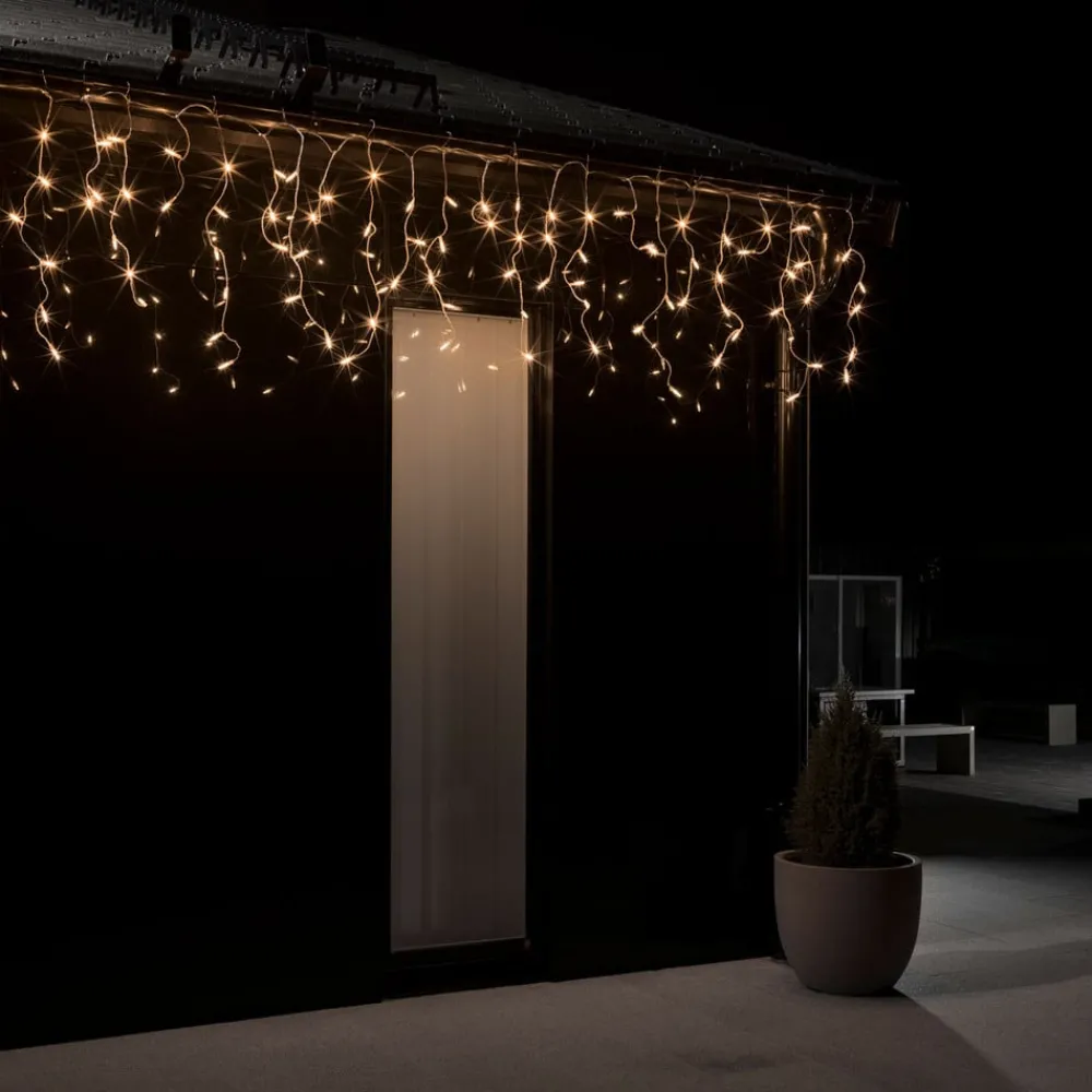 Dekorationsbelysning|Julepynt ^ Konstsmide Christmas Isregn LED-lyskæde til udendørs brug, 96 lyskilder