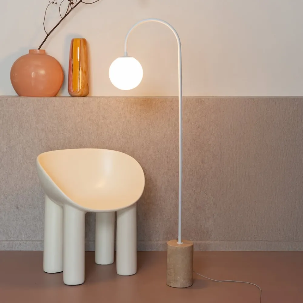 IT´S ABOUT ROMI Gulvlamper|Gulvlamper > IT'S ABOUT ROMI Bueformet lampe Tivoli, hvid, højde 163 cm