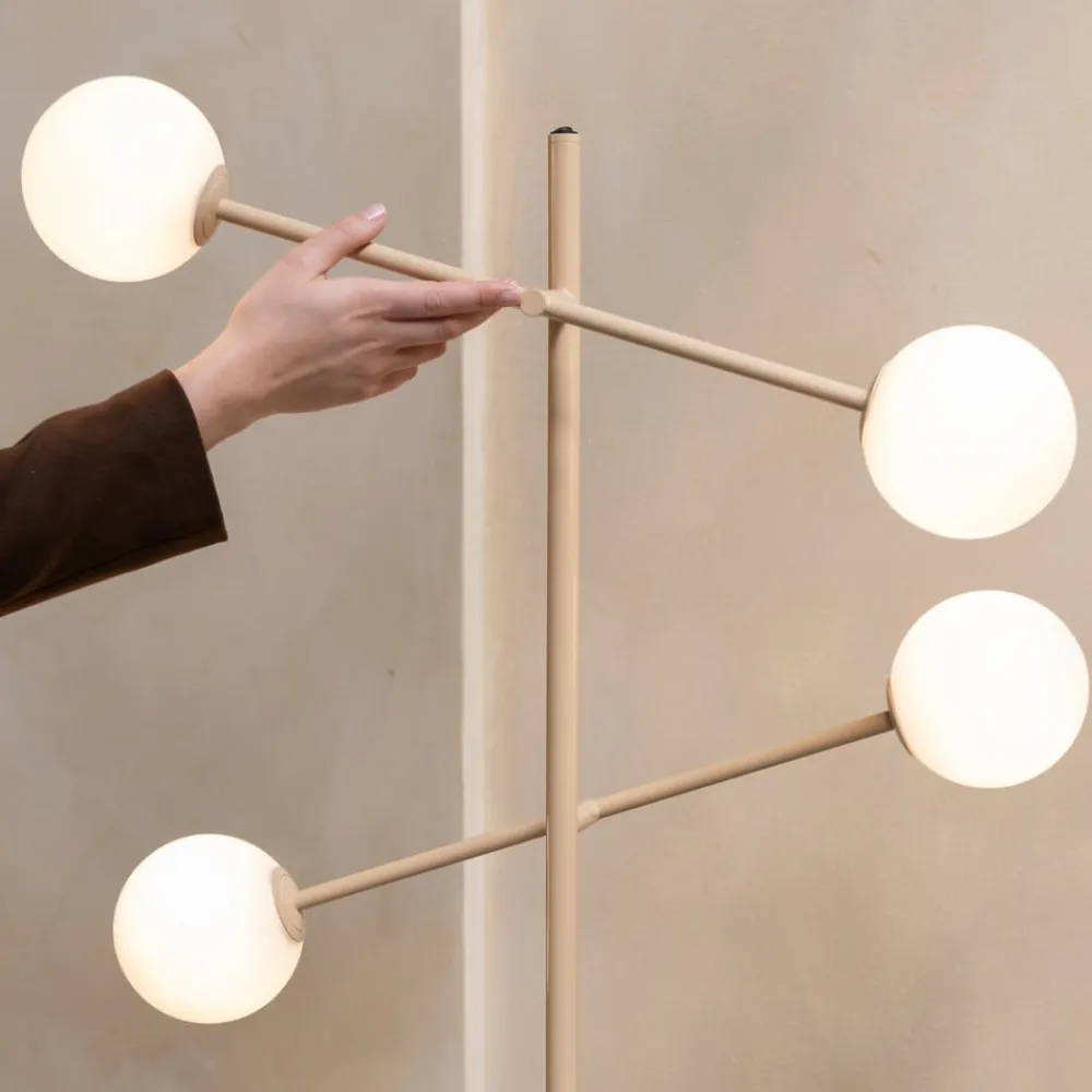 IT´S ABOUT ROMI Gulvlamper > IT'S ABOUT ROMI Gulvlampe Copenhagen, beige, glas, drejelig