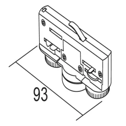 Skinnesystem ^ Ivela Adapter, 3-faset, 220-240 V, 10 kg, sort