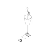 Ivela Skinnesystem > ophæng SQUARE 48 V, hvid, pendelhøjde 200 cm
