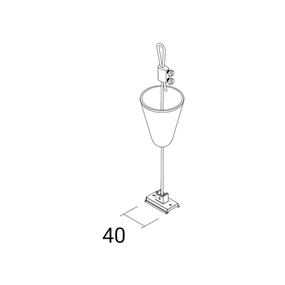 Ivela Skinnesystem > ophæng SQUARE 48 V, hvid, pendelhøjde 200 cm