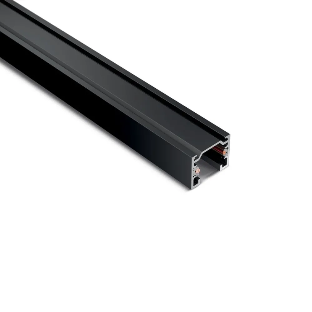 Ivela Skinnesystem > strømskinne SQUARE 48 V, sort, længde 300 cm metal