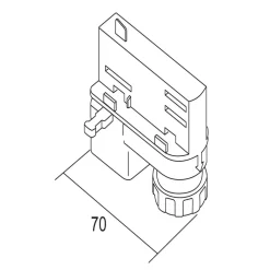 Ivela Skinnesystem > universaladapter 220-240V, sølv