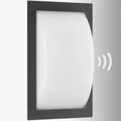 LCD Væglampe Med Sensor > Ivett udendørs væglampe, antracit, E27, bevægelsessensor