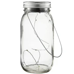 STAR TRADING Dekorationsbelysning|Solcellelamper > Jamjar - flot solcelle-dekorationslampe i glas