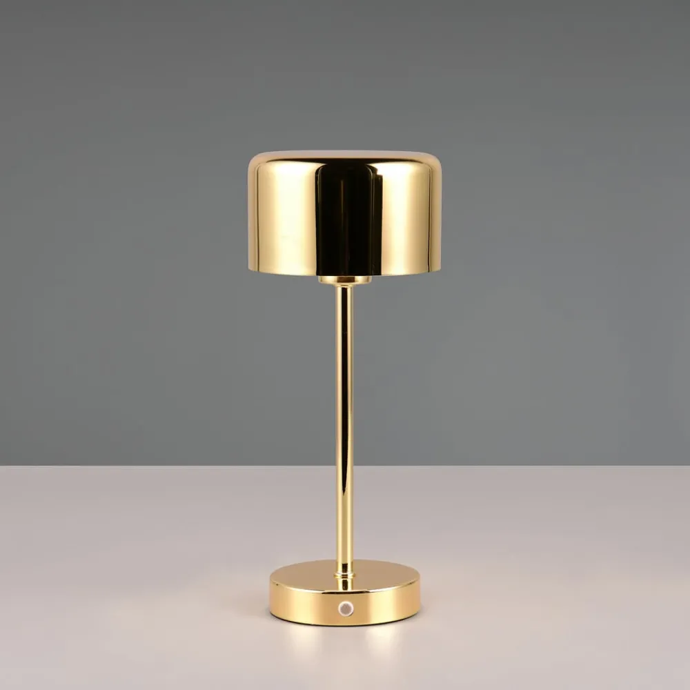 Reality Leuchten Arbejdsrum/Kontor|Bordlamper > Jeff LED-bordlampe, messing, højde 30 cm, metal