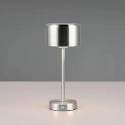 Reality Leuchten Arbejdsrum/Kontor|Bordlamper > Jeff LED-bordlampe, nikkelfarvet, højde 30 cm, metal