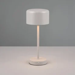 Arbejdsrum/Kontor ^ Reality Leuchten Jeff LED genopladelig bordlampe, grå, højde 30 cm, metal