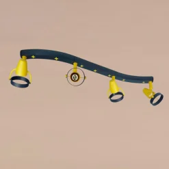 Niermann Standby Loftlamper > Joan loftspot, blå-gul, 70 cm, plast, 4 x GU10