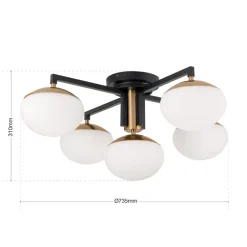 Loftlamper ^ ORION Josephine loftlampe, 5 lyskilder