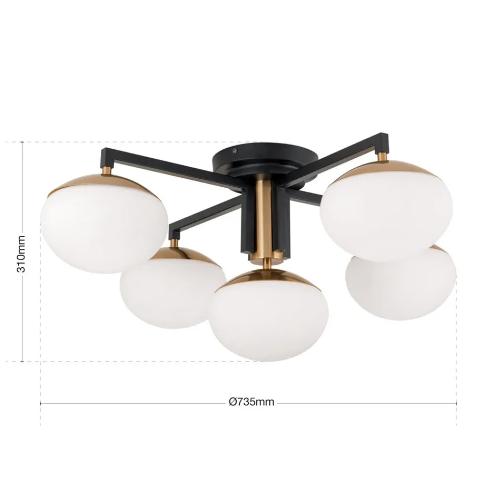 Loftlamper ^ ORION Josephine loftlampe, 5 lyskilder