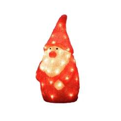 Konstsmide Christmas Dekorationsbelysning|Julepynt > Julemand LED-dekorationsfigur rød IP44 højde 38 cm