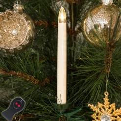 Konstsmide Christmas Julepynt|Julelyskæder > Juletræslys LED kabelløs 16 cm, hvid, 10 lyskilder