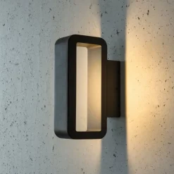 Væglamper ^ Heitronic Juno udendørs LED-væglampe, retlinjet